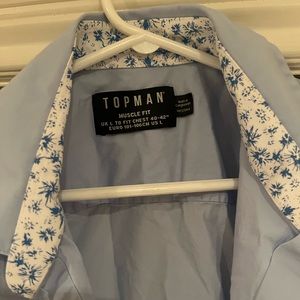 Worn once men’s Topman blue button up